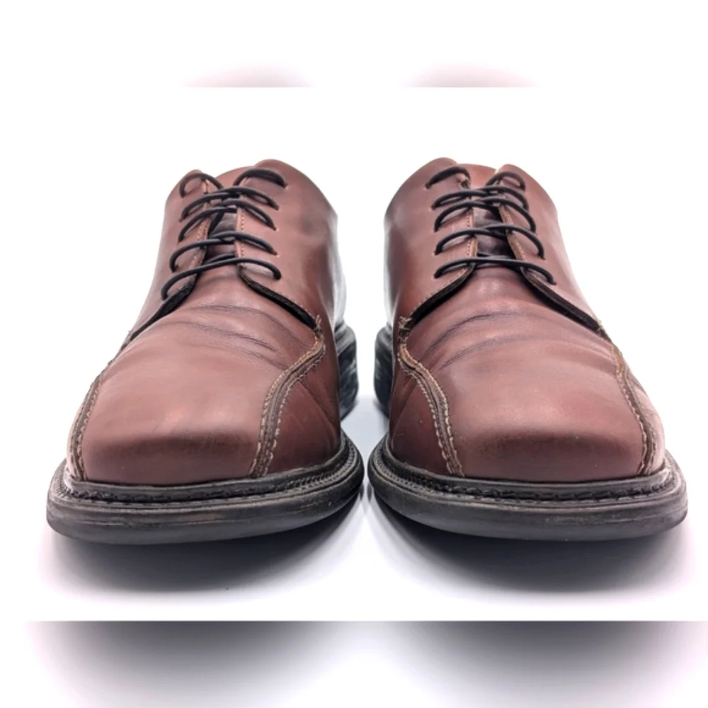 Bostonian Strada Mens Leather Lace-Up Dress Shoes Sz 10.5 Brown Made In Italy